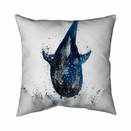 BEGIN HOME DECOR 26 x 26 in. Shark Whale-Double Sided Print Indoor Pillow 5541-2626-AN246-1